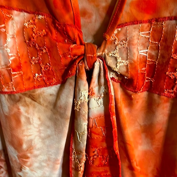 Vintage Studio 1940 boho style orange blouse size 18/20 - Picture 2 of 7